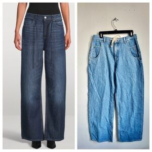 DL1961 Casie Belted Mid Rise Wide Leg Jeans